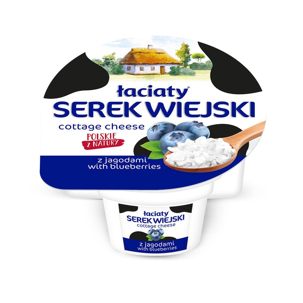Varškė grūdėta su mėlynėmis 4%, 150g LMD