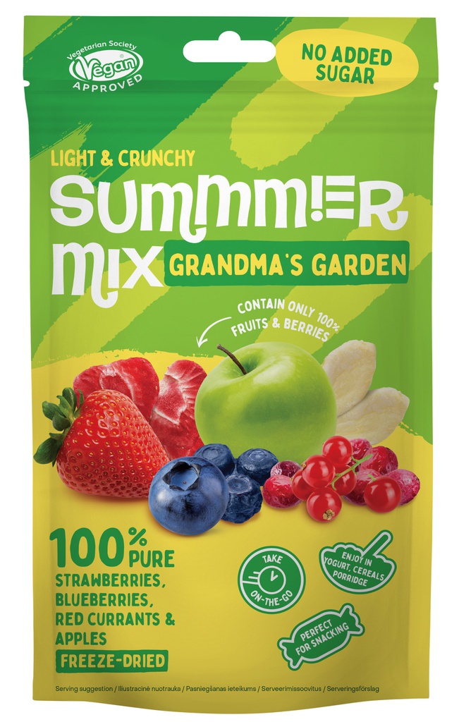 Šalčiu džiovintų uogų mišinys &quot;Grandma's Garden&quot; SUMMMER 25g