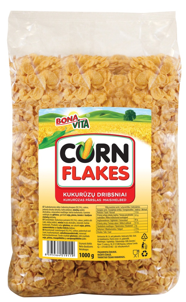 Kukurūzų dribsniai 1kg.