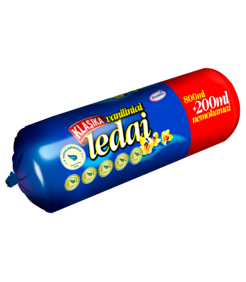 Ledai Klasika vaniliniai 800+200 ml