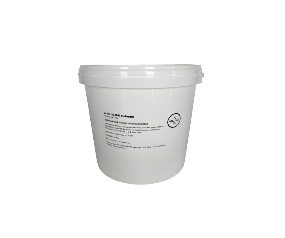 Grietinė 30% 5kg (kibire) LMD
