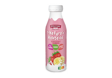 Kokteilis kefyro ŽEMAITIJOS su banan. ir braškėmis 0,4% 450g
