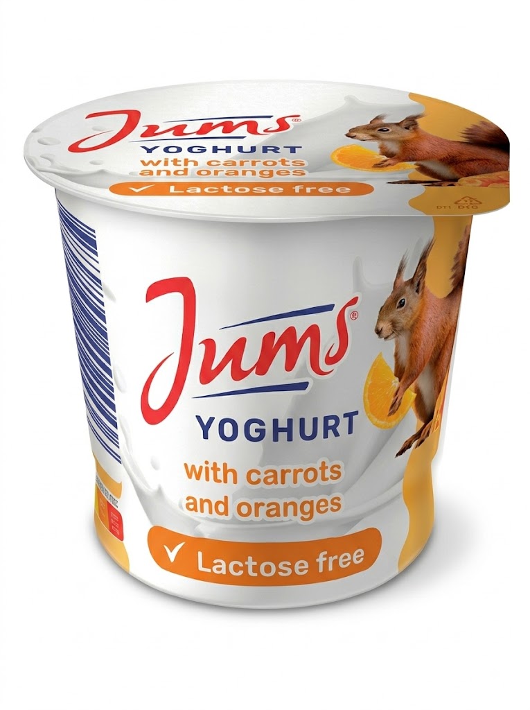 Jogurtas JUMS su mork. ir apel.2,5% be lak. 125g ŽP