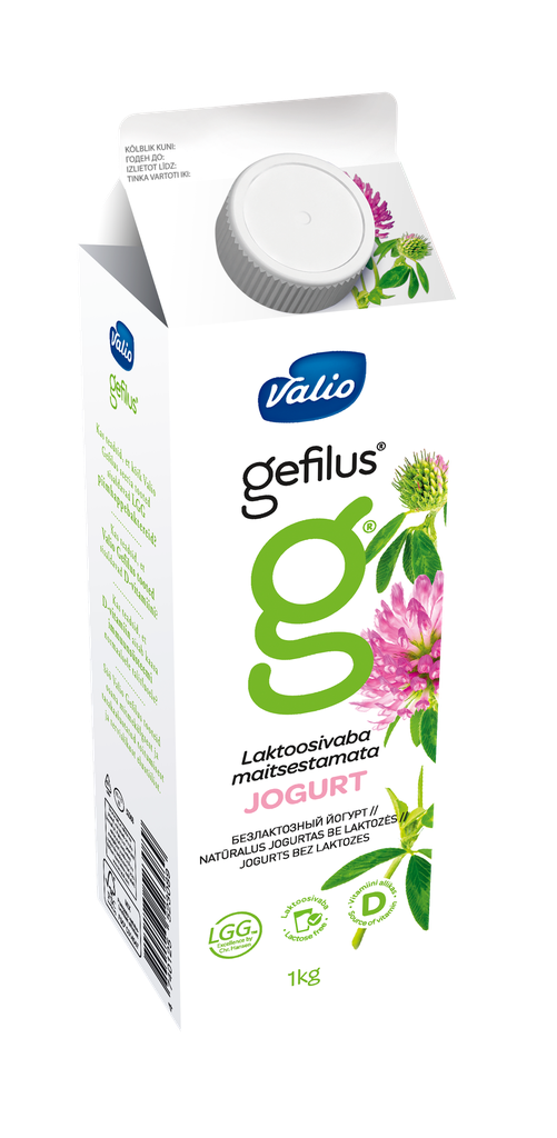 Jogurtas GEOFILUS natūralus geriamas be laktozės 2,5% 1kg