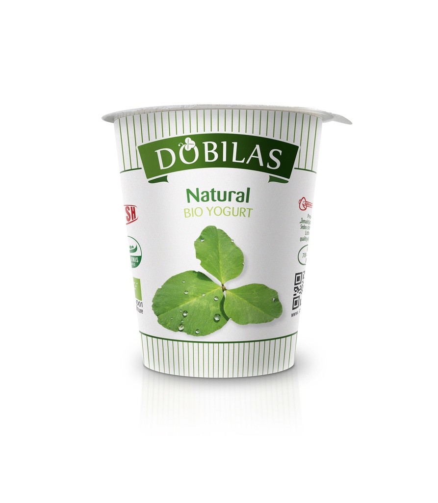 Jogurtas ekologiškas DOBILAS natūralus 3,5-4,6% 300g ŽP