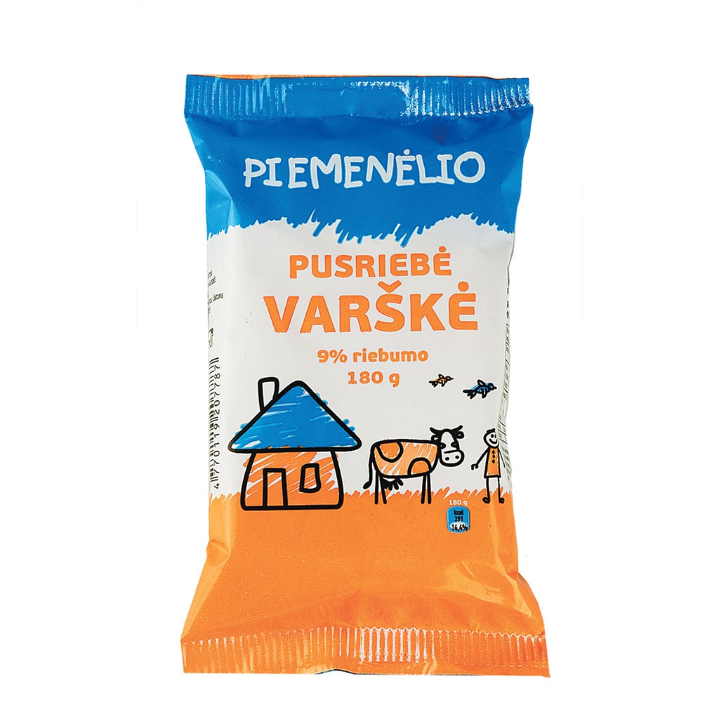 Varškė* PIEMENĖLIO 9% 180g RVN