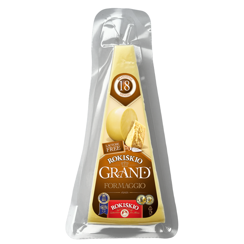 Sūris* kiet. ROKIŠKIO GRAND 18mėn. brand. 37% s.m. 180g RP