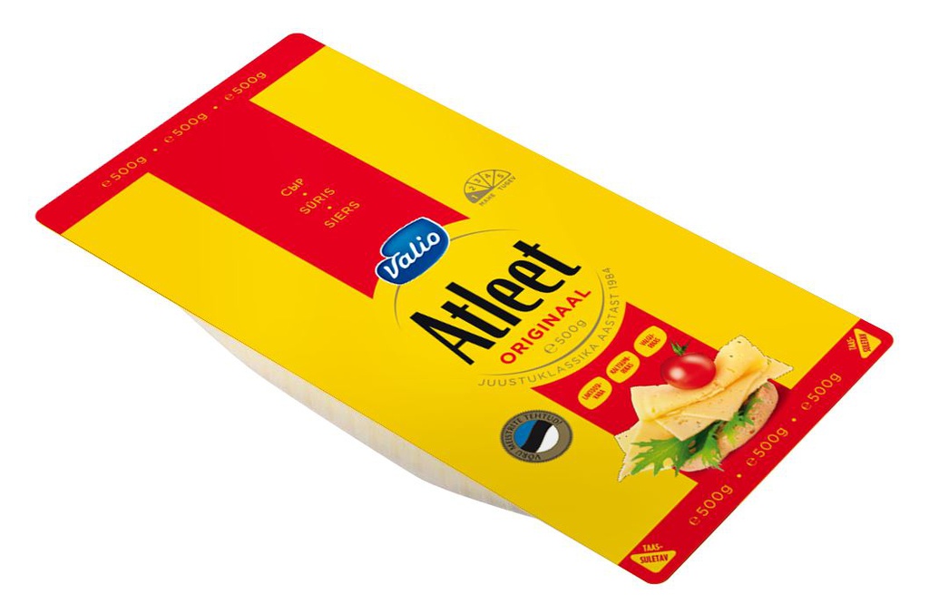 Sūris fermen. ATLEET ORIGINAL raikytas r.s.m 45%  500g VAL
