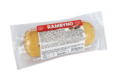 Rūkytas lydytų sūrių produktas su kmynais 45% rieb.s.m. 250g