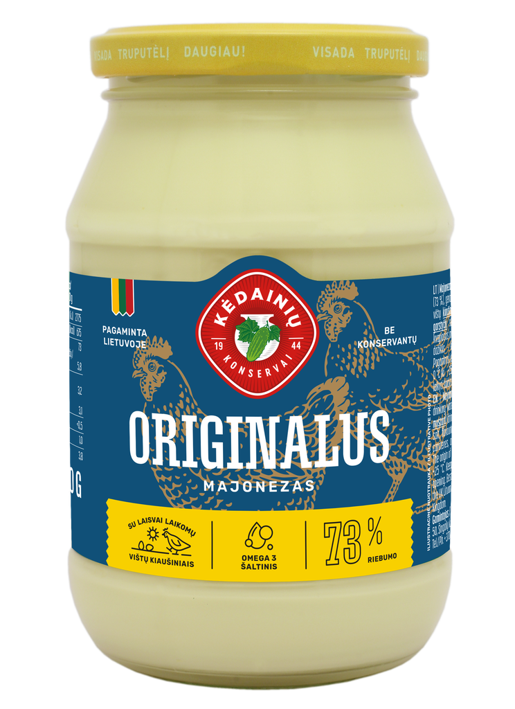 Majonezas LIETUVIŠKAS originalus 73% 420g KKF