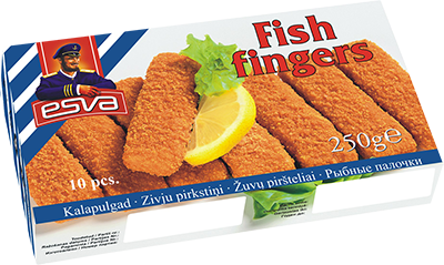 Žuvų piršteliai (malta file) 64% Silver ESVA  250g VČN