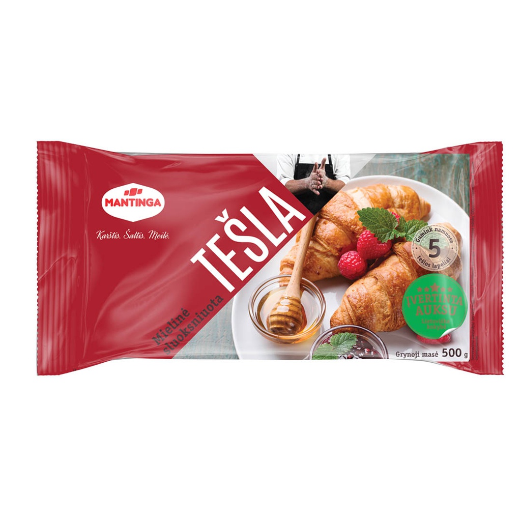 Tešla sluoksniuota mielinė suš. lapais 500 g MNT