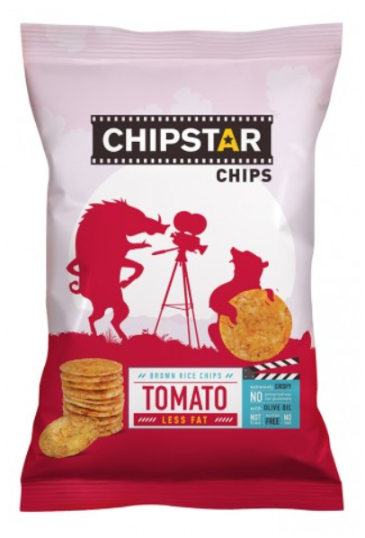 Traškučiai ryžių CHIPSTAR CHIPS pomidorų sk. 60g