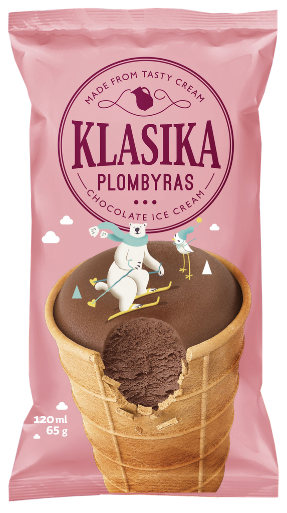 Ledai KLASIKA CHOCO šok.plomb. iš nat. grietinėl. 120ml