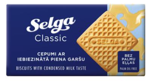 SELGA sutirštinto pieno skonio sausainiai 180g