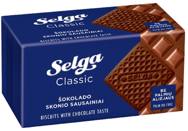 SELGA šokolado skonio sausainiai 180g