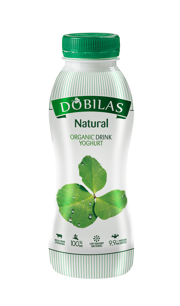 Jogurtas ekologiškas ger. DOBILAS natūralus 2,4% 330g