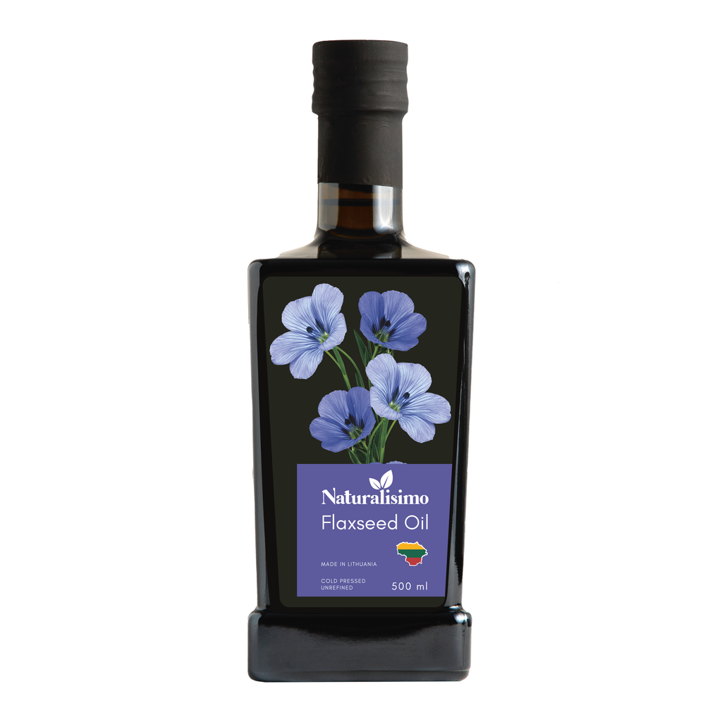 Šalto spaudimo linų sėmenų aliejus NATURALISIMO 500ml(PET)