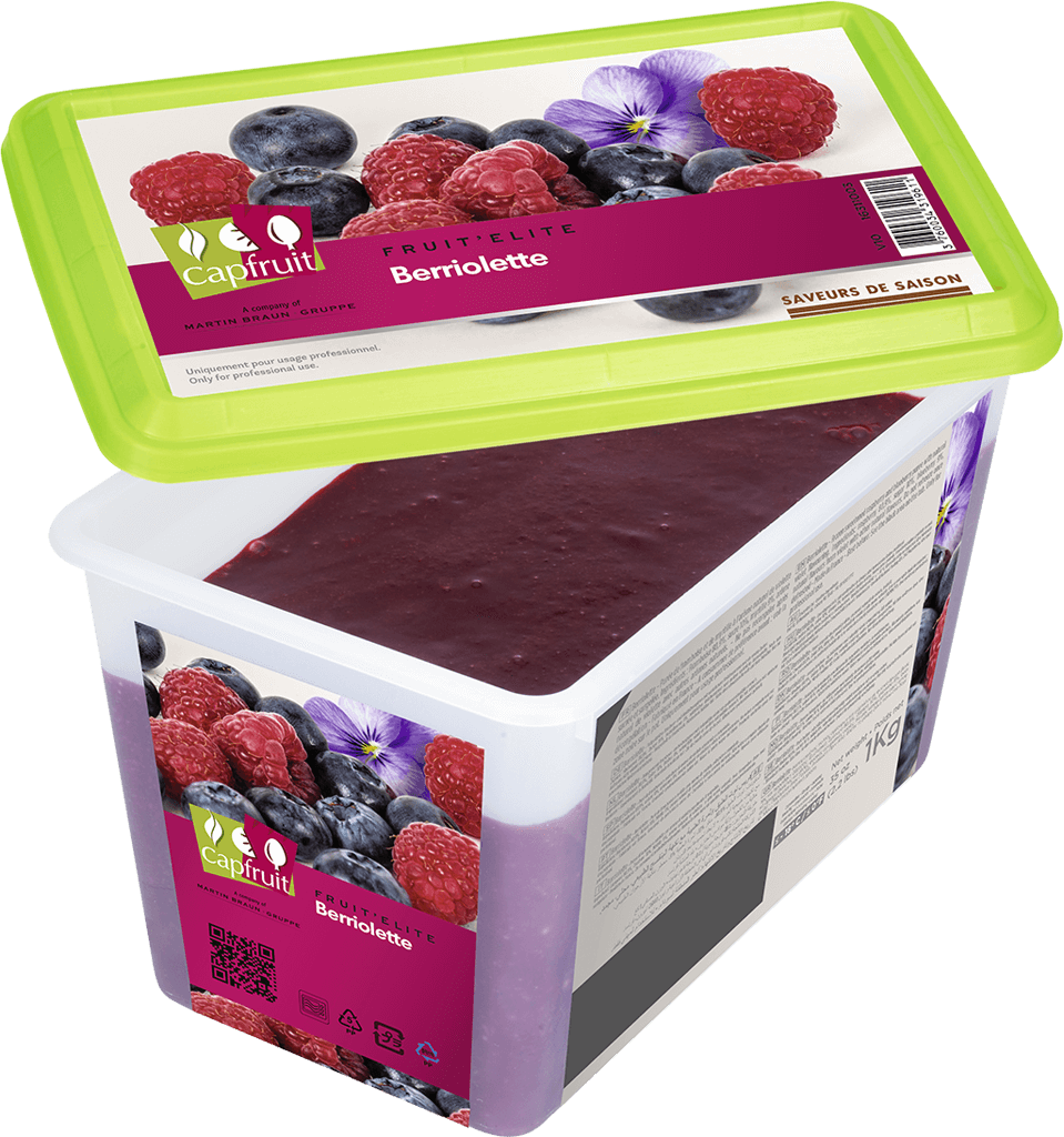Šaldyta Raudonųjų uogų tyrė BERRIOLETTE 1 kg DAS