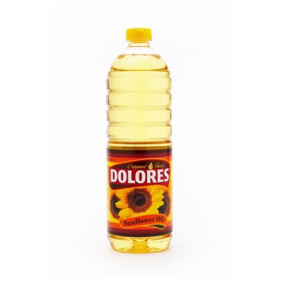 Saulėgrąžų aliejus rafinuotas, DOLORES, 1 L