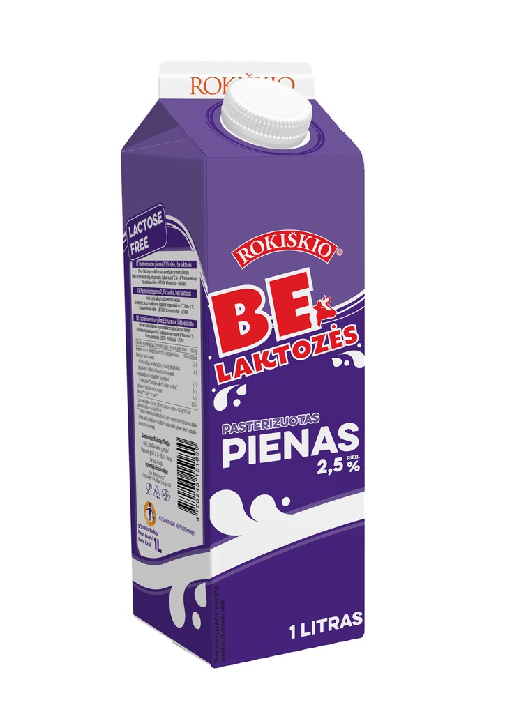 Pienas 2.5% Rok. BE laktozės 1 ltr. RP