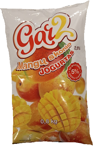 Jogurtas geriamas GAR2  mangų sk. 2,5% 800g RVN