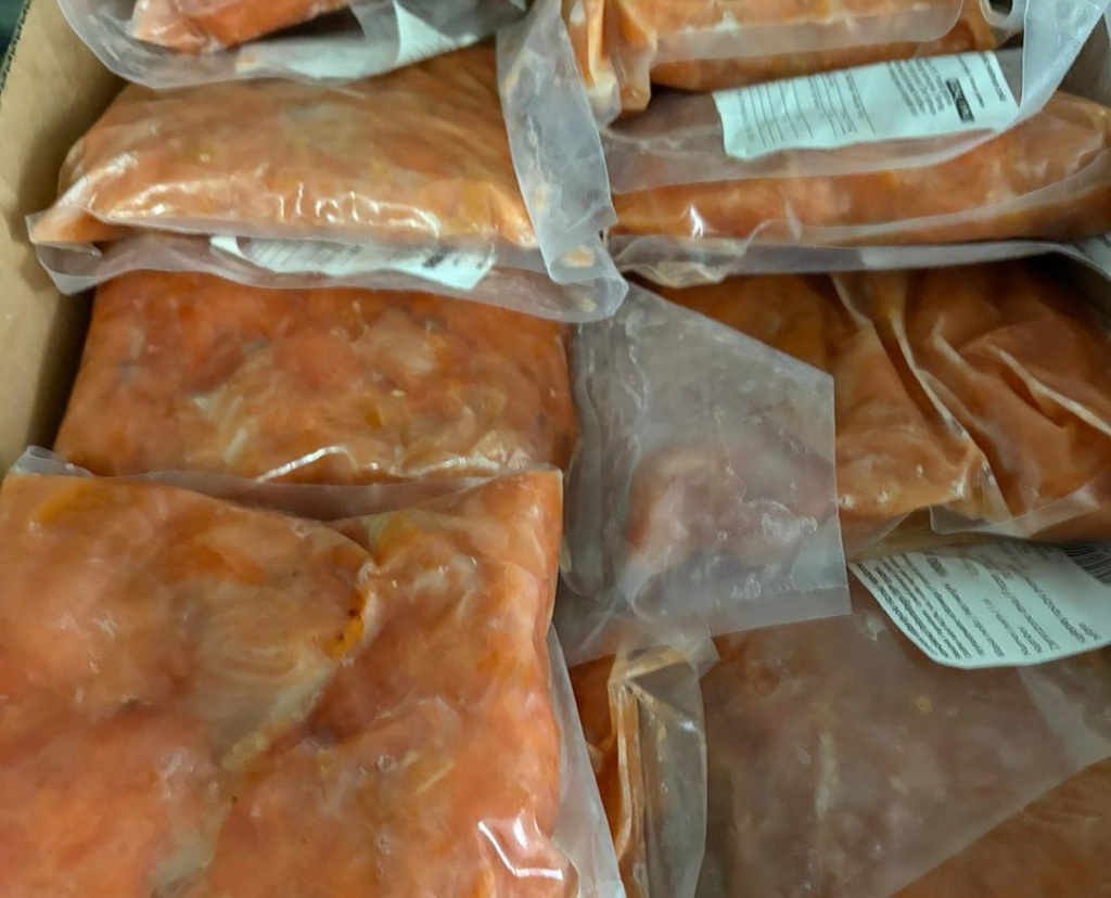 Šaldyti š/r atlantinių lašišų filė gabaliukai 1 kg