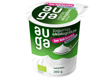 Eko jogurtas "Auga" natūralus be lakt. 350g