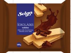 SELGA šokoladiniai vafliai,180g