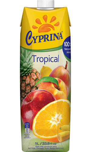 Sultys įvairių vaisių 100% "CYPRINA" 100% 1L LMD