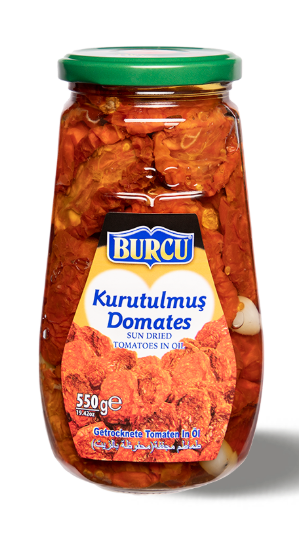 Saulėje džiovinti pomidorai aliejuje BURCU, 550g/350g